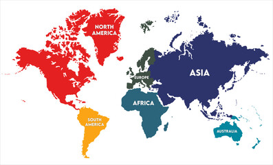 World map-14,  world map, modern world map graphic, Countries Silhouettes Stock Illustrations, Vectors