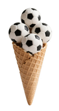 Football shaped ice cream