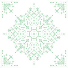 Beautiful flower art and mandala vector design