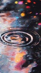 Water ripple vortex oil painting illustration poster background