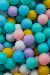 background, small colorful plastic balls