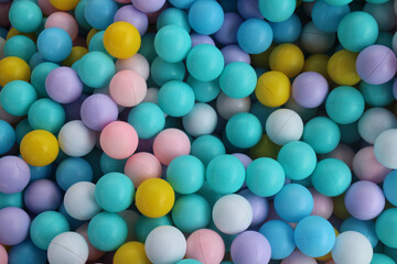 background, wallpaper, small colorful plastic balls.