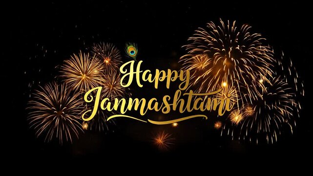 Janmashtami Celebration with Fireworks