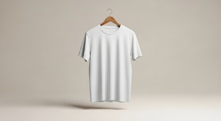 Blank White T-Shirt Mockup Perfect for Design Presentations and E-commerce
