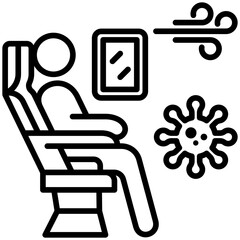 Contaminated Airplane Cabin Icon