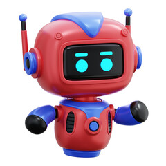 3D Illustration, character Friendly Robot