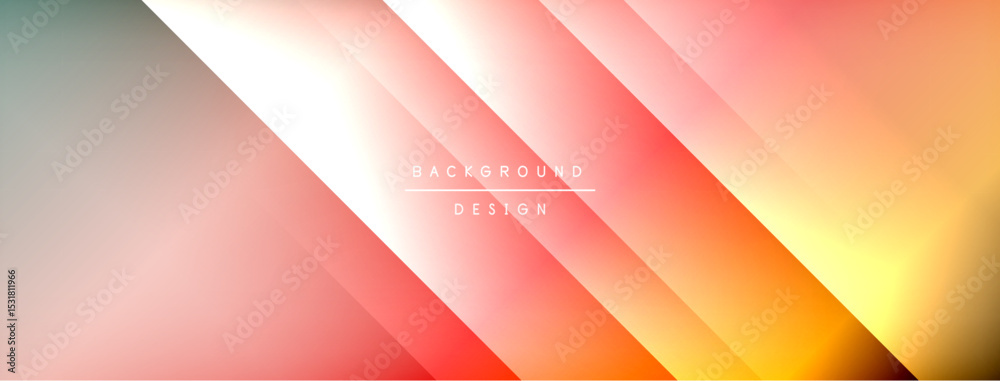 Aufkleber abstract gradient background. diagonal stripes blend colors, creating vibrant visual effect. text re