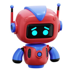 3D Illustration of Cute Robot Character