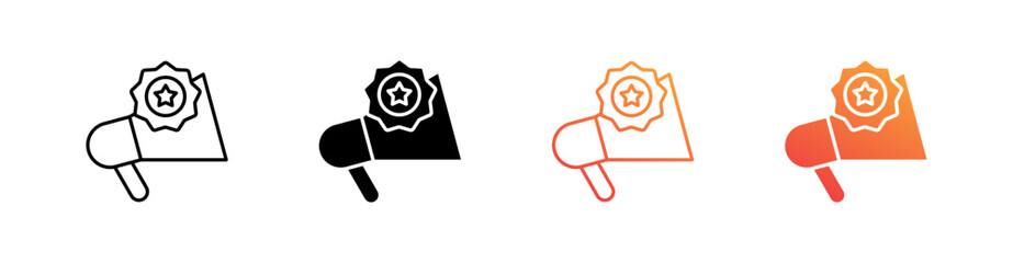 Campaign Multiple Style Icon Set 