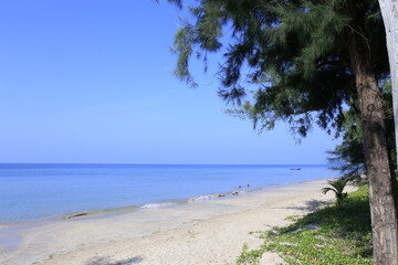 Horizon view of the sea along the coast