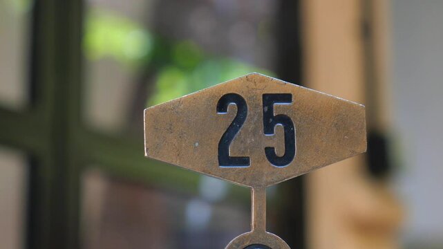 Visit to a cafe on a sunny day with table number twenty-five