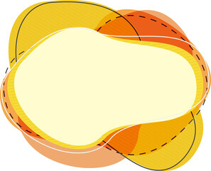 Flowing Shape Abstract Label Banner