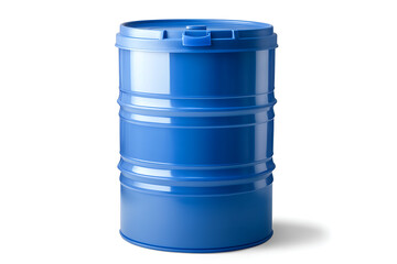 Blue Plastic Barrel Industrial Container Storage Product Packaging Design Template