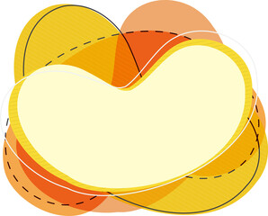 Flowing Shape Abstract Label Banner