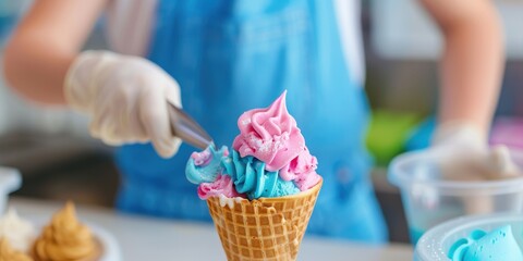 Ice Cream Creation: Scooping Colorful Delight