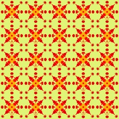 seamless pattern with red flowers