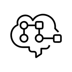 Mind mapping diagram in a simple line art style  