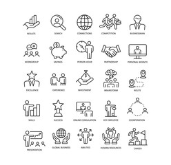 Business And Career Development Icons Vector Illustration.