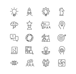 Business Strategy And Innovation Illustration Icons. 