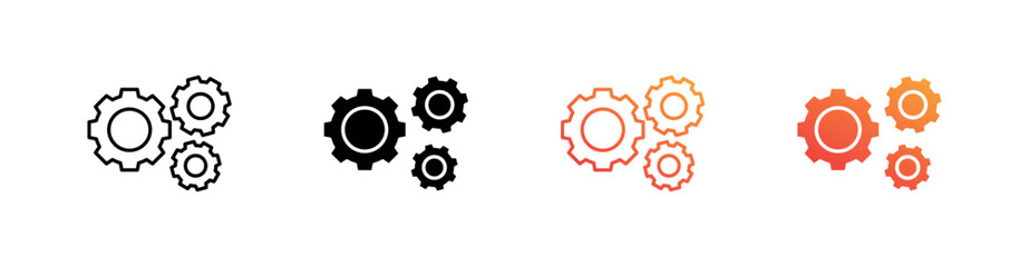 Automation Multiple Style Icon Set 