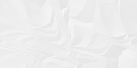 White abstract crumple obsolete billboard rumple. wrinkle ripped creased white crumple aged closeup craft document grunge recycling paper background.	