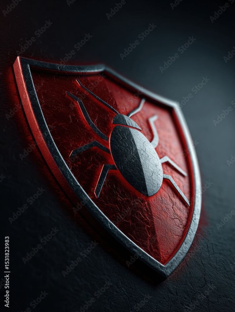 Poster Pulsing Antivirus Shield Actively Deflecting Phishing Bug in a Dynamic Cyber Defense Environment