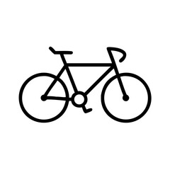 Obraz premium Minimalist line art of a bicycle in black and white design 