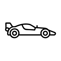 Obraz premium Simple line drawing of a race car in minimalistic style 