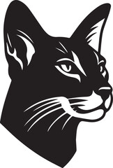 Fototapeta premium cat head vector, cat head vector illustration, cat head silhouette vector isolated on white background