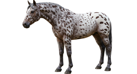 Appaloosa Horse with Leopard Complex Spotting Pattern Side View Detailed Markings