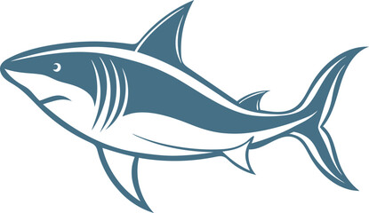 vector illustration of a shark