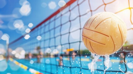 Volleyball Action: Beachside Game in Motion