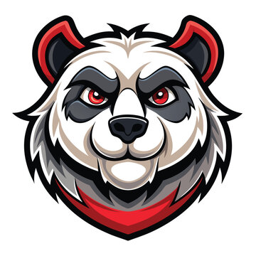 Fierce panda mascot head
