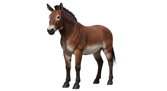 Majestic Onager A Digitally Rendered Equine Portrait