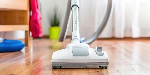 Vacuum Cleaner on Gleaming Hardwood Floor