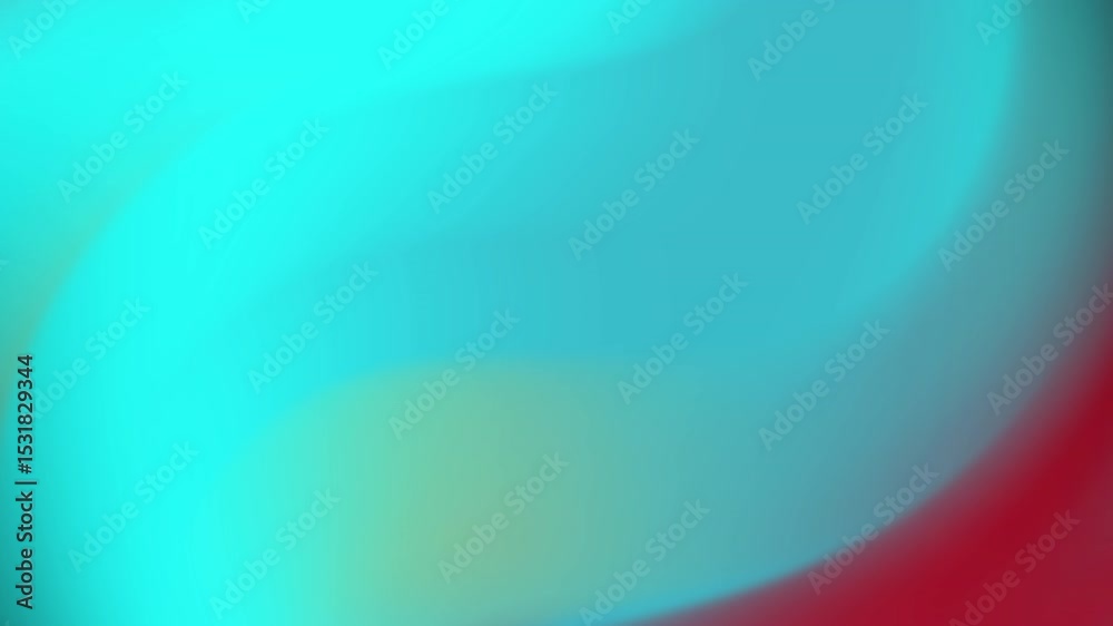 Poster Abstract Gradient Motion Turquoise Red and Green Color Blend Animation