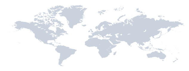 Fototapeta premium World map accurate scale, world map vector image, modern world map, Illustration, eps 10, worldwide, all continents, all countries, worldwide project