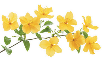 Naklejka premium Beautiful yellow flowers png image, floral design element, botanical illustration, springtime blooms, isolated floral arrangement, yellow petals, floral clip art, isolated on transparent background
