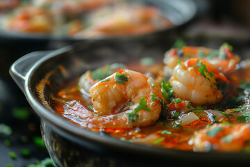 Bowl of Spicy Shrimp Tom Yum Soup