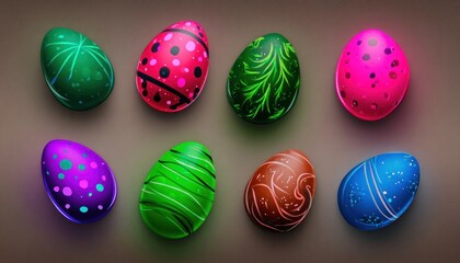 Colorful Easter eggs