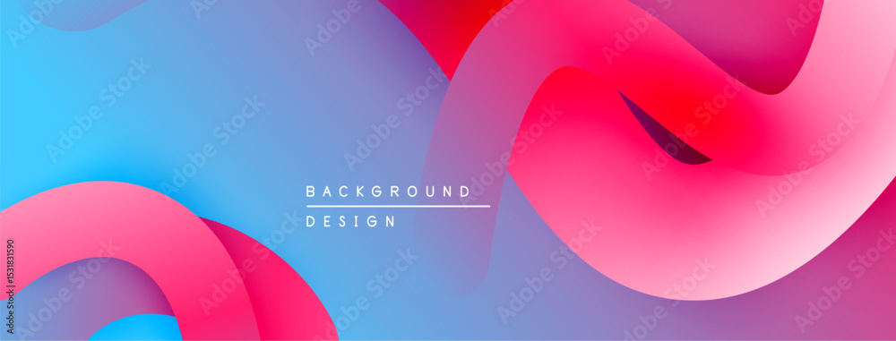 Poster abstract fluid shapes, vibrant colors blend. smooth gradients create modern background design. soft 