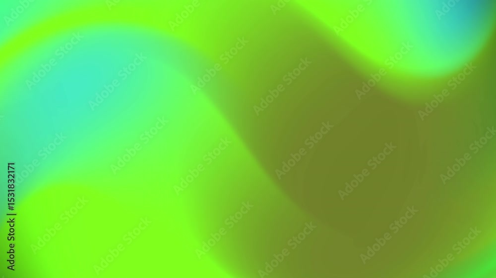 Poster abstract gradient wave fluid motion of green and blue color transition