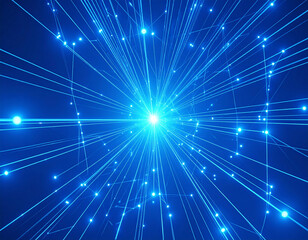 Fototapeta premium Glowing Lines Technology Abstract Background
