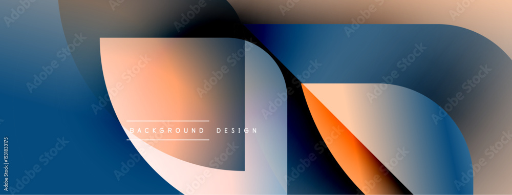 Poster Abstract fluid shapes blend, creating dynamic colorful background. Gradient hues suggest movement, modern design aesthetic.