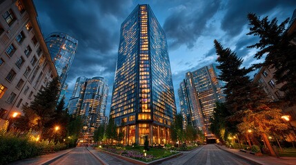Fototapeta premium Cityscape at twilight (2)