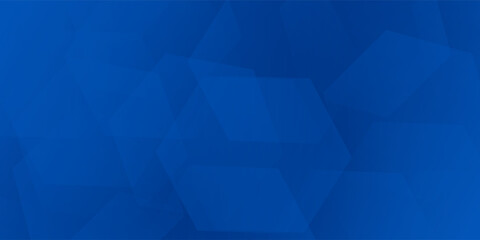 Modern abstract blue background with glowing geometric lines. Blue gradient hexagon shape design. eps 10