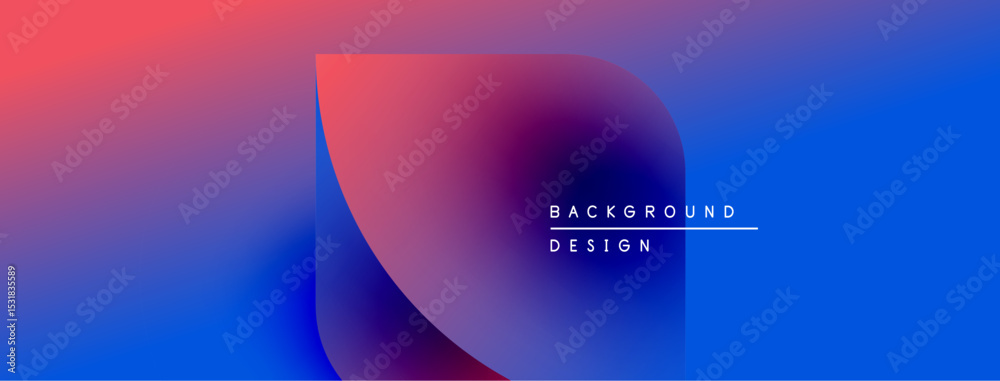 Poster Abstract gradient background. Vivid colors blend smoothly, creating modern visual effect. Text reads background design.