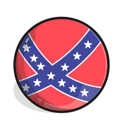 Icon A stylized circular icon featuring a Confederate battle flag design, rendered with a glossy, three-dimensional effect.