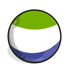 Icon A stylized globe featuring the colors of the Sierra Leone flag: green, white, and blue, arranged in horizontal bands with a black outline.