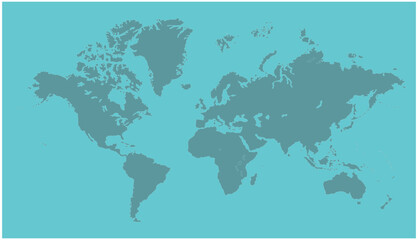 World map accurate scale, world map vector image, modern world map, Illustration, eps 10, worldwide, all continents, all countries, worldwide project